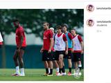 Ибрагимович опубликовал своё фото с тренировки «Милана» и подписал его: «Бог и его ученики» (ФОТО)