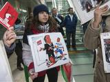 Палестинцы пикетировали УЕФА