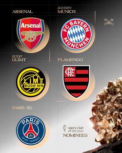 France Football объявил список номинантов, претендующих на звание лучшего клуба года