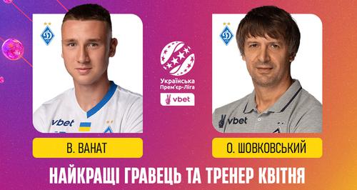 Владислав Ванат и Александр Шовковский — лучшие игрок и тренер апреля в УПЛ