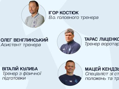 Официально назван тренерский штаб Игоря Костюка в «Динамо»