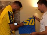 Footballers and coaching staff of the national team of Ukraine congratulated the team's coach Serhiy Rebrov on his birthday (VID