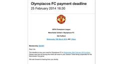 Владельцы абонементов МЮ не попадут на игру с «Сити», если не выкупят билет на матч с «Олимпиакосом»