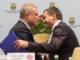 Андрей Павелко поздравил Мишеля Платини и Григория Суркиса с переизбранием на руководящие посты в УЕФА