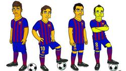 Игроки «Барселоны» представлены в образах героев «Симпсонов»