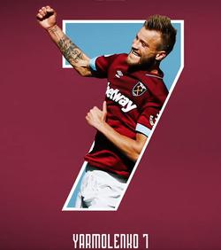 Андрей Ярмоленко сменил игровой номер в «Вест Хэме» (ВИДЕО)