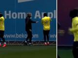 ВИДЕО: игроки «Барселоны» бегали на тренировке в повязках на глазах. Для улучшения ориентации в пространстве
