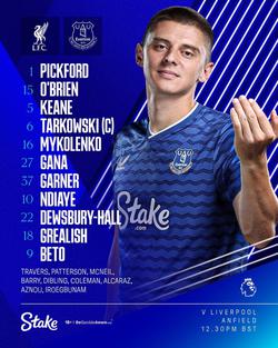 Миколенко — в стартовом составе «Эвертона» на матч против «Ливерпуля»