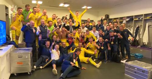 ФФУ/УАФ опубликовала ВИДЕО из раздевалки сборной Украины после выхода на Евро