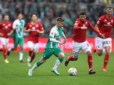 Mainz gegen Werder 2:2. Deutsche Meisterschaft, 27. Runde. Spielbericht, Statistik