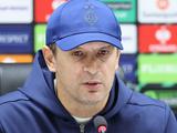 «Динамо» — «Зріньські» — 6:0. Прес-конференція. Олександр Шовковський: «Індивідуальна майстерність  була на високому рівні»