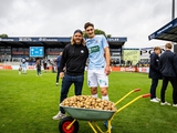 The footballer of the Danish club, recognized as the best player of the Superliga match, received a gift of 55 kg of potatoes (P