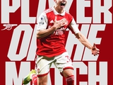 Służba prasowa londyńskiego Arsenalu uznała Zinczenko najlepszym zawodnikiem meczu z Manchesterem United