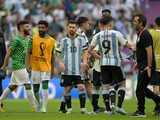 The referee disallowed Argentina's three goals in the first half of the match against Saudi Arabia