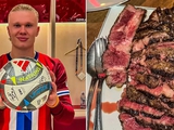 Nach dem Hattrick gegen die Nationalmannschaft von Kasachstan aß Haaland eine riesige Portion Fleisch (FOTO)