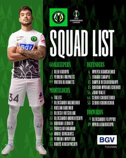 Зі змінами у складі: «Полісся» оприлюднило заявку команди на перший матч проти «Фіорентини» у Лізі конференцій