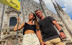 Ребров із дружиною відвідав мітинг на підтримку України в Мілані