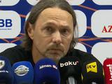 «Карабах» — «Динамо» — 2:0. Пресс-конференция. Игорь Костюк: «Не хватило везения и мастерства»