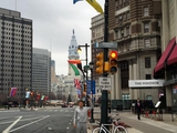 Кравченко нашел флаг Украины на центральной улице Филадельфии.