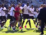 Фанаты «Бастии» атаковали игроков «Лиона» во время предматчевой разминки (ВИДЕО)