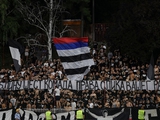 Kibice Partizana wywiesili transparent informujący o porażce Dynama Kijów w odpowiedzi na bramkę drużyny (FOTO)