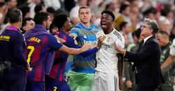 Лунин получил красную карточку в конце матча с «Барселоной». «Реал» будет оспаривать его удаление (ФОТО)