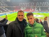 Andriy Shevchenko visits Milan's Champions League match in the company of his eldest son (PHOTO)