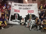 «Два преступления — один преступник», — баннер на матче Украина — Венгрия (ФОТО)