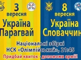 Билеты на матчи Украина — Парагвай и Украина — Словакия уже в продаже