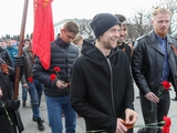 Тимощук пришел на парад в России с георгиевской лентой