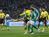 Werder - Borussia D - 1:2. Deutsche Meisterschaft, 25. Runde. Spielbericht, Statistik