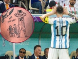 Ein Fan der argentinischen Nationalmannschaft ließ sich mit der Feier von Messi vor Van Gaal tätowieren (FOTO)