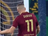 Dovbyk played in the next match for "Roma" with his surname misspelled on his shirt (PHOTO)