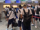 Dynamo players arrive in Switzerland for the match against Young Boys