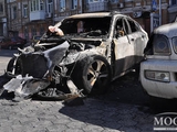 В Днепропетровске сгорел автомобиль Дениса Олейника (ФОТО)