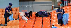 Болельщики сборной Японии убирают трибуны стадиона после каждого матча чемпионата мира (ФОТО)