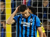 Yaremchuk played for Brugge for nine minutes and left the field without goals, but with a yellow card