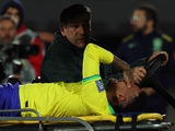 Neymar leaves the field in tears in the match against Uruguay