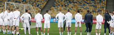 ВИДЕО: открытая тренировка сборной Украины на «Олимпийском» за день до матча со сборной Португалии