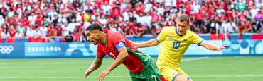 Ukraine schlägt Marokko im zweiten Spiel der Olympischen Spiele 2024