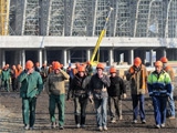 Во Львове бастовали строители нового стадиона