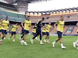 Ukraine's national team trained at the San Siro in full strength the day before the match with Italy