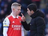 Mikel Arteta: "Zinchenko won me over with his human qualities back at Manchester City