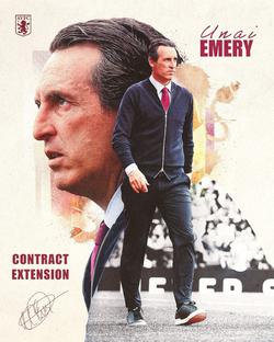 It's official. Emery has extended his deal with Aston Villa
