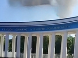 ЗМІ показав уламки дрона, що впали біля стадіону «Динамо» ім. В. Лобановського (ВІДЕО)