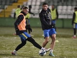 Ukraine's national team held another training session in Gdansk in the snow