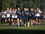 "Dnipro-1 held its first training session at its home base after returning to Dnipro from Uzhhorod