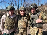 In flak jackets and helmets: Seleznyov and Milevskyi visited the front (PHOTO)