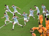 Footballers of the Argentina national team shamefully celebrated in front of the Netherlands reaching the semi-finals of the 202