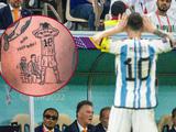 Болельщик сборной Аргентины сделал тату с празднованием Месси перед ван Галом (ФОТО)